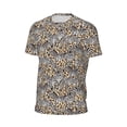 thumbnail image 6 of Wukai Zebra Print Men's Short-Sleeved Mesh T-Shirt,Quick-Dry Short Sleeve Workout T-Shirt-X-Small, 6 of 8