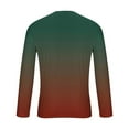 thumbnail image 4 of Long Sleeve Shirts for Men Gradient Color Crewneck Loose T-Shirts Lightweight Breathable Athletic Tops, 4 of 5