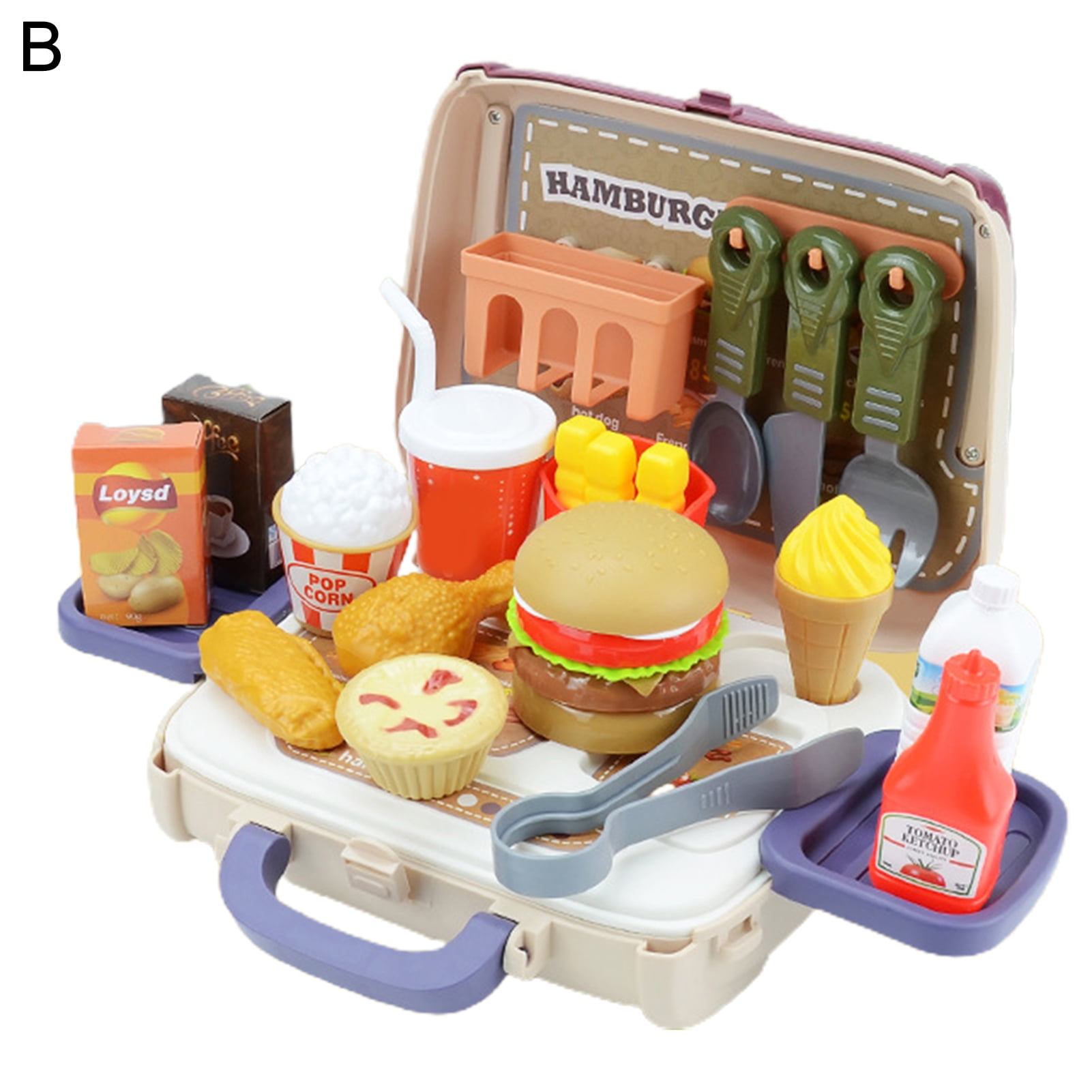 DANTOY DURABLE KIDS CHILDRENS PLAY BREAKFAST SET WITH SAUSAGE & EGG play fry up 