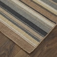 thumbnail image 3 of Feizy Silva Transitional Stripes, Gold/Gray/Tan, 8' x 10' Area Rug Easy Care Stain Resistant Pet & Kid Friendly Farmhouse Floor Rug for Living room Bedroom, 3 of 9