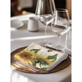 thumbnail image 6 of Sunflower Cloth Napkins Set of 8 Reusable Dinner Napkins, Farmhouse Floral Bee Brown Vintage Pink Yellow Cocktail Napkin Washable Table Napkins for Wedding/Holiday Party/Baby Shower 20"x20", 6 of 7