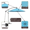 thumbnail image 6 of Pure Garden 10-Foot Offset Patio Umbrella with Crank and Base (Blue), 6 of 8