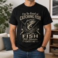 thumbnail image 6 of Funny Fishing T-Shirt, So Good the Fish Tell Stories About Me Bass Graphic Tee, Unisex Fit, 6 of 9