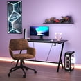 thumbnail image 2 of Homy Casa Chaise de Gaming pour Filles et Femmes, Chaise Moderne Rembourrée avec Roues Pivotantes à Hauteur Réglable, Suède Brun, 2 of 6