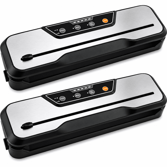 2Pack Vacuum Sealer Machine with 2 Rolls Food Vacuum Sealer Bags