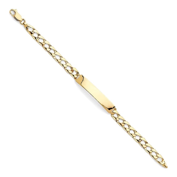 14K Light Figaro Link Baby ID Bracelet - 6"