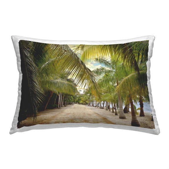 Stupell Industries Tropical Summer Boardwalk Decorative Printed Throw Pillow, 14 x 20