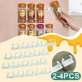 thumbnail image 2 of 2/4pcs Kitchen Storage Rack Seasoning Jar Storage Rack Simple Bottle Clip Wall Mount Spice Bottle Stand 5 Hole Ingredient Holder, 2 of 5