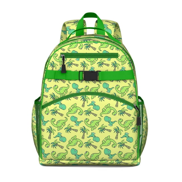 Sac à Dos Dinosaure Aquarelle avec Squelette Dino Abstrait et Design Floral Lumineux Artistique
