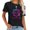 Black, variant on Vintage S S Minnow Tour Tie Dye Casual Women's T-Shirt - Short Sleeve Graphic Tee with Fashionable Print