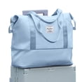 thumbnail image 2 of Gynky Travel Duffel Bag for Women Men Waterproof Carry On Expandable Duffle Tote Shoulder Weekender Overnight Bags w/ 3 Front Pocket/Wet Dry Pocket/Trolley Sleeve, Sport Dance Gym Luggage, Sky Blue, 2 of 10