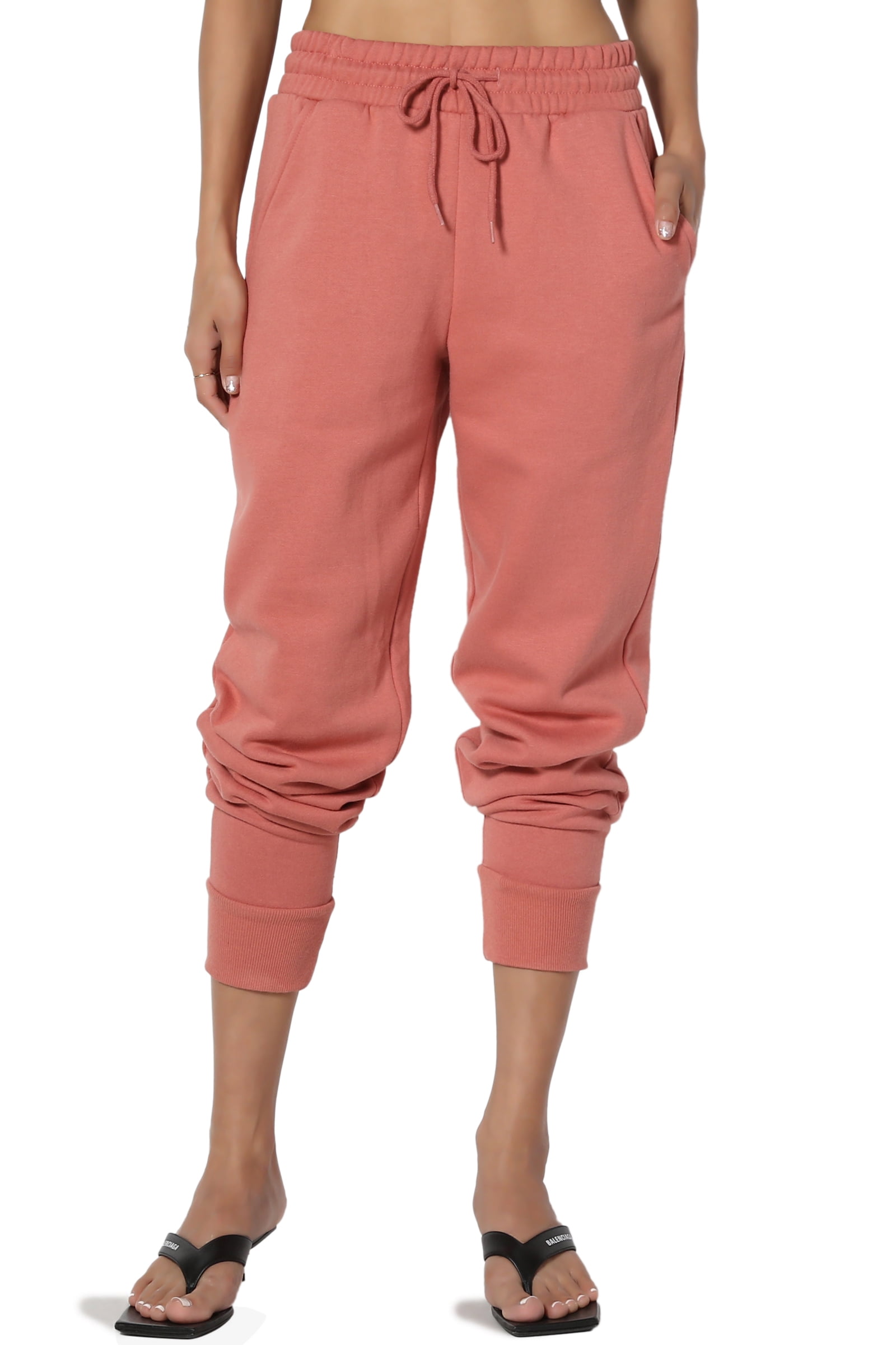 TheMogan Women's S~3X Comfy Active Lounge Elastic Waist Pocket Jogger Sweat Pants - Walmart.com