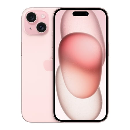 Straight Talk Apple iPhone 15, 128GB, Pink - Prepaid Smartphone