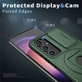 thumbnail image 3 of SaniMore Case for Samsung Galaxy A15, Slidng Camera Window with Kickstand Holder, Magnetic Car Mount, Function Slim Fit Protection Shockproof Anti-fall Magnetic Cover for Galaxy A15, Darkgreen, 3 of 6