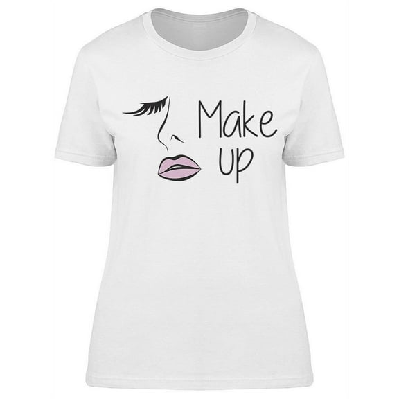 Makeup Simple Design T-Shirt Women -Image by Shutterstock, Female x-Large