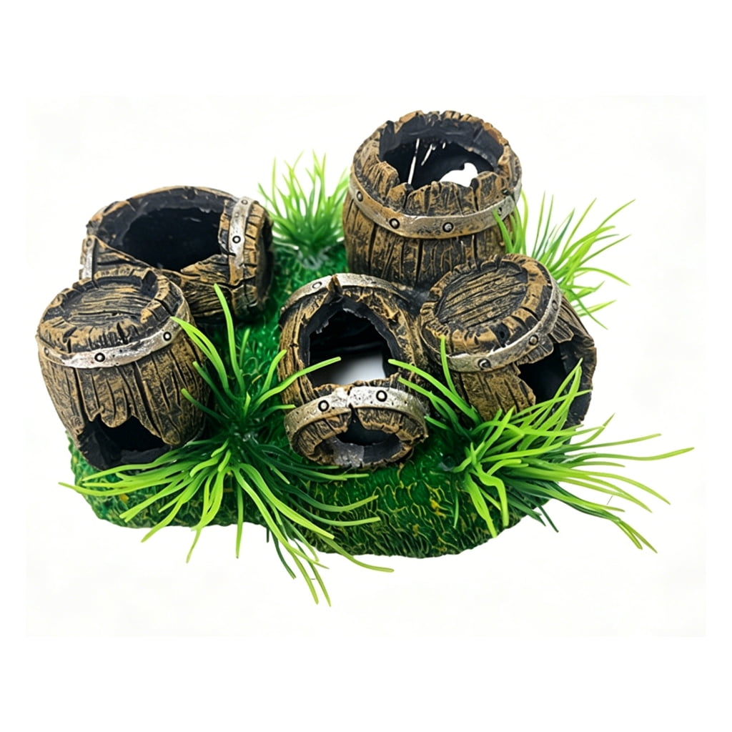 Lynono Co.,Ltd Handmade Fake Wine Barrels Cave Lizards Geckos Snakes Habitat Accessories