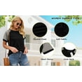 thumbnail image 4 of Rosvigor Plus Size T Shirts for Women Color Block Tops Loose Tee Short Sleeve Blouses, 4 of 6
