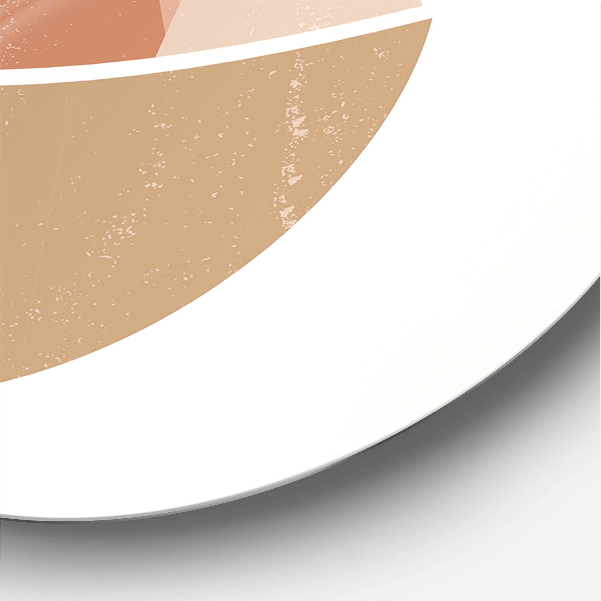Designart 'Abstract Moon and Sun In Mountains II' Modern Circle Metal Wall Art 29x29 - Disc of 29