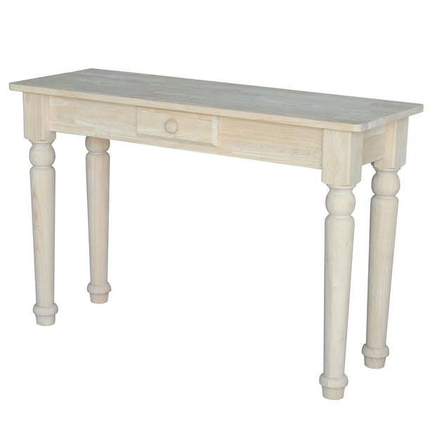 Whitewood International Concepts Traditional Sofa Table with Drawer, Ready To Finish Walmart
