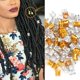 thumbnail image 4 of Pu?os de trenzado para el cabello, 100 piezas Anillos de joyería para el cabello Decoraciones para el cabello, Dreadlocks ajustables Accesorios para pelucas Anillos Clips para Peluquería o Afeitado Fugacal NO, 4 of 7