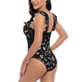 thumbnail image 5 of Yiaed Butterfly1 Print Women's Ruffled One Piece Swimsuit V Neck Swimwear Slimming Monokini for Woman-XX-Large, 5 of 8