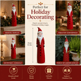 thumbnail image 3 of Christmas Santa Claus Figurine, Handcrafted Santa Figurines, Resin Santa Claus Statue, Christmas Decorations Ornament, Xmas Gifts for Holiday Party Home Office Desktop Decoration, Red, 3 of 6