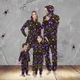 thumbnail image 2 of WREESH 2025 Kids Pumpkin Hooded Jumpsuit Thanksgiving Halloween Pajamas Family Matching Set Zipper Onesie Holiday Sleepwear 9 Years, 2 of 6