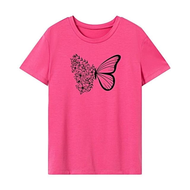 Camiseta para mujer con cuello redondo, camiseta básica clásica para uso diario, desplazamientos en la playa S