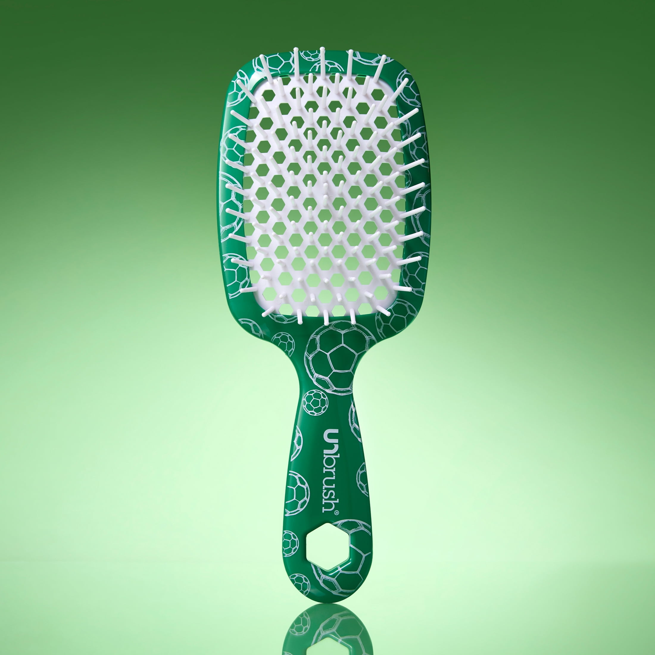 FHI Heat UNbrush Soccer Detangling Brush for All Hair Types, Green