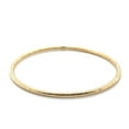 thumbnail image 5 of 14K Gold Dainty Slip-On Textured Bangle, Real Gold Bracelet For Women, Diamond Cut Finish, 8" Inch, 3mm Wide, Thin Stackable Bangle, 5 of 5