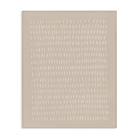 Stupell Industries Modern Beige Dash Pattern Canvas Art, 16 x 20, by Victoria Borges