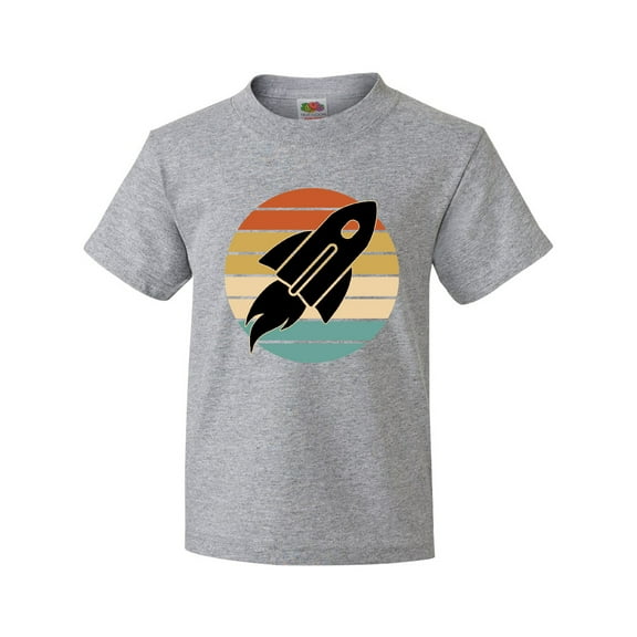 Inktastic Space Rocket Retro Sunset Youth T-Shirt