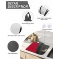 thumbnail image 3 of Stove Top Covers for Electric Stove, Pure Red Glass Stovetop Cover Protector, Simple Solid Color Induction Cooktop Protector Oven Mat for Kitchen Countertop 24"x21", 3 of 8