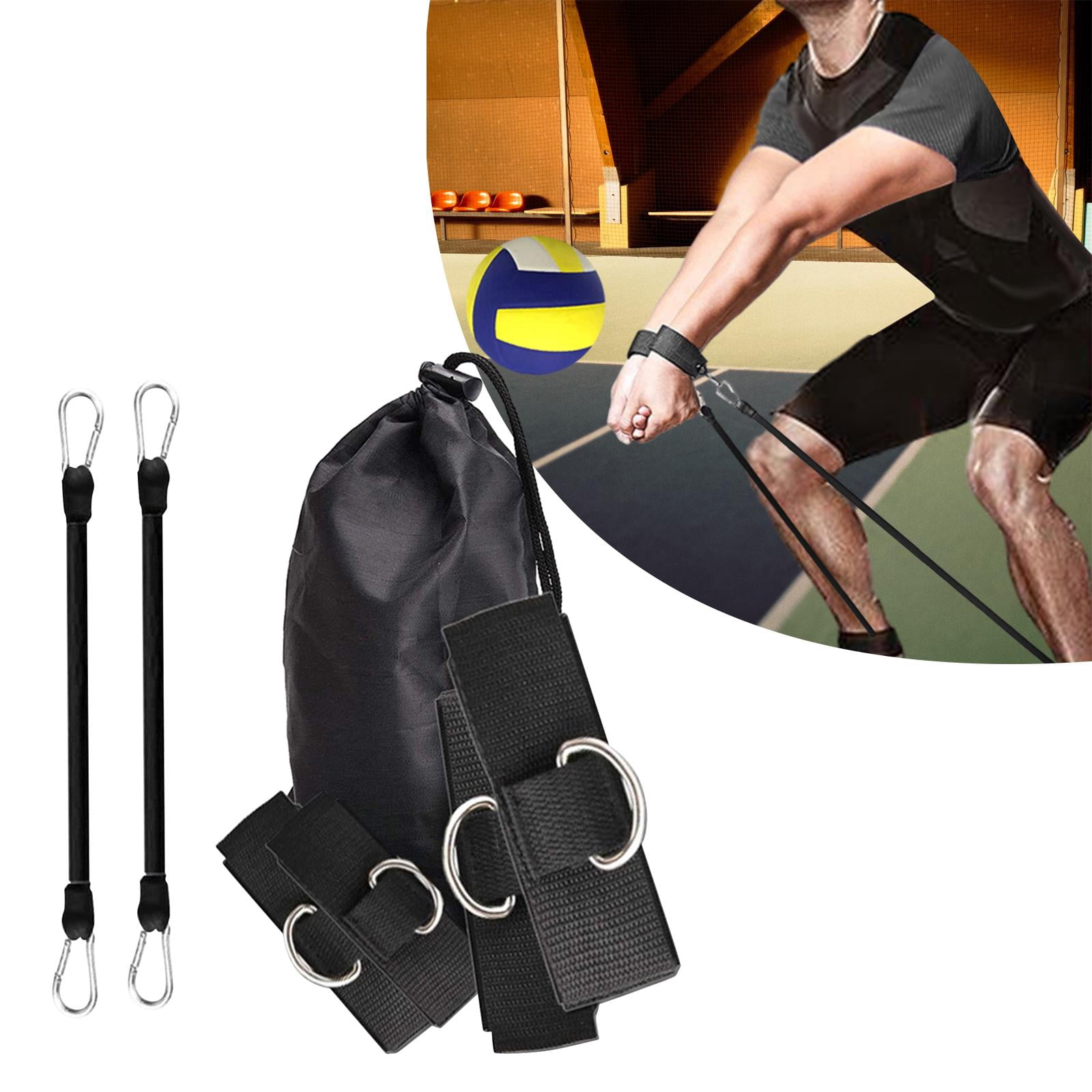 DimyFew Volleyball Training Resistance Bands Set Gifts Exercise Resistance Bands Elastic Black 70 lbs