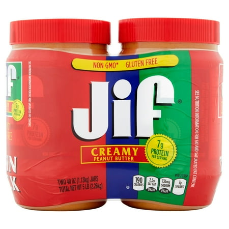Jif Creamy Peanut Butter Twin Pack, 5 lb