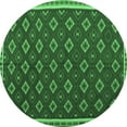 thumbnail image 1 of Ahgly Company Indoor Round Oriental Emerald Green Traditional Area Rugs, 6' Round, 1 of 4