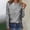 Gray, variant on Womens Basic Tops Long Sleeve Pink Sequin Pullover Crew Neck Blouses Teen Girls Shirts XL