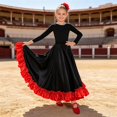 thumbnail image 5 of XIYON Girls Dress Girls Dance Dress Spanish Bullfighting Performance With Flared For Stage Shows Dresses Vacation Outfits, 5 of 6