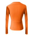 thumbnail image 5 of QASIEATN Sweaters for Graceful Women Fashion, Autumn and Winter Warm V Neck Low Neck Belted Long Sleeved Base Shirt, Womens Fall Tops, 5 of 5