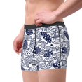 thumbnail image 2 of Kdxio Men's Boxer Briefs with Blue Fish1 Print - Comfortable and Breathable Underwear for Everyday Wear, 2 of 5