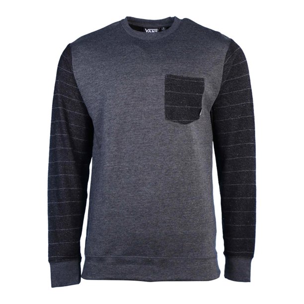 Sudadera con bolsillo Stripeout de Vans para hombre, negro, mediano Vans Camisa de entrenamiento