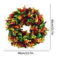 thumbnail image 7 of Hvmvliv Fall Door Wreath Artificial Red Leaves Wreath - 15In Large Size Fall Wreath For Front Door Wall Window Decoration A, 7 of 7
