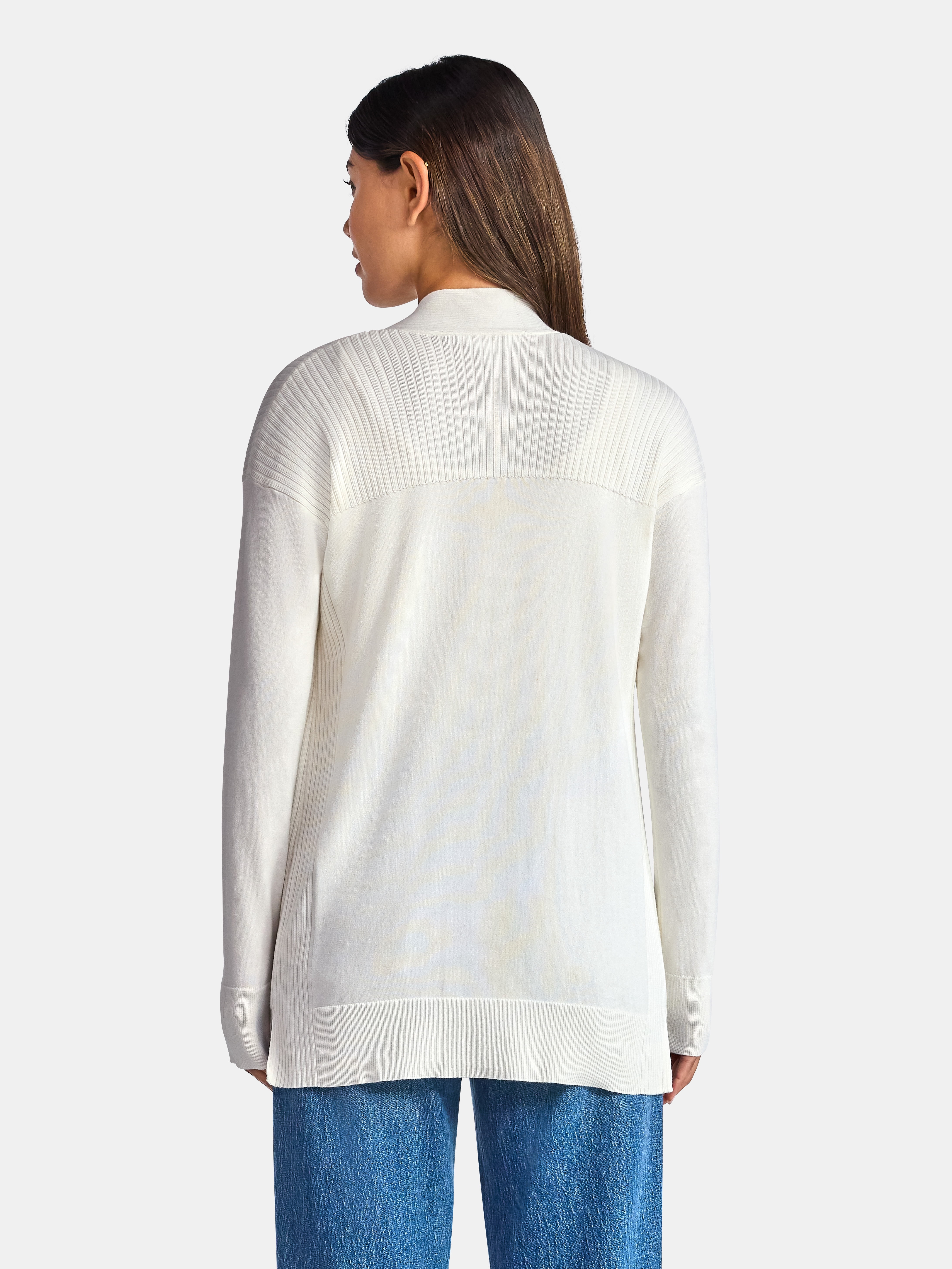 Time and Tru Women's and Women's Plus Open Front Cardigan Sweater, Sizes XS-4X