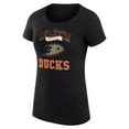 thumbnail image 2 of Women's G-III 4Her by Carl Banks Black Anaheim Ducks Super-Slim Fit Lightweight Team Logo Graphic T-Shirt, 2 of 3