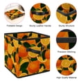 thumbnail image 4 of RATGDN Collapsible Fabric Cube Storage Bin with Double Handles for Living Room Bedroom Office Black - Orange Juice Fruit, 4 of 7