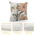 thumbnail image 4 of Bed PillowcasesPillow Cover Soft Plush Bird Floral Flowers Branches Butterfly Vintage Orange Extra Long Size Pillow Sham with Zipper, 4 of 5