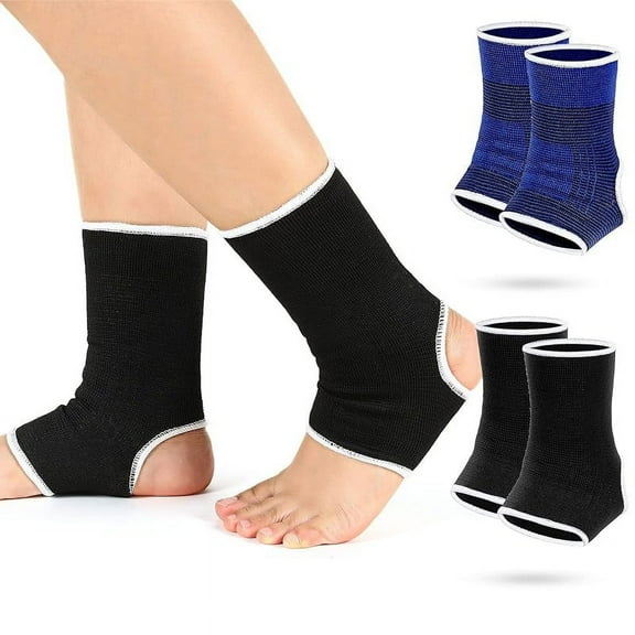 4 Pieces/ 2 Pair Kids Ankle Support Compression Kid Ankle Brace Elastic Kids Compression Socks Knitted Ankle Support Brace Ankle Sleeve for Jogging Running Fitness