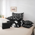thumbnail image 6 of Homewish Dark Gothic Happy Halloween7 Pieces Full Size Bedding Sets,Bat Silhouette Dot Print Full Size Bed in a Bag,Black,Black Reversible, 6 of 8
