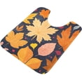 thumbnail image 5 of SKYSONIC Bath Mats Toiletry Mat Fall Leaves Print, Fluffy Plush Absorbent Bath Rugs Carpet with Non Slip Bottom for Bathroom Floor Toilet Tub and Shower,23.6"x15.7"+17.3"x13.4", 5 of 7