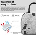 thumbnail image 3 of Cat and Flower White Pattern Insulated Leakproof Lunch Box for Work, Lunch Bag for Women Men, Loncheras Para Mujer for Beach Travel Picnic Camping, 3 of 6